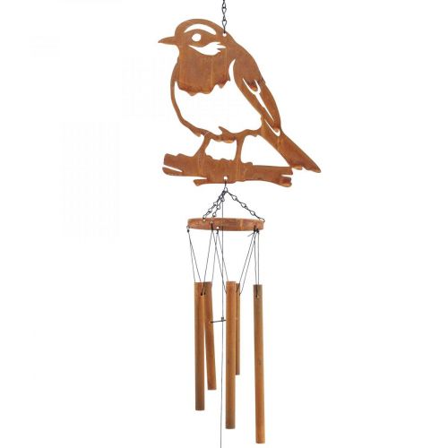 Floristik24 Windgong gong metaal tuin vogel patina 22,5x82cm