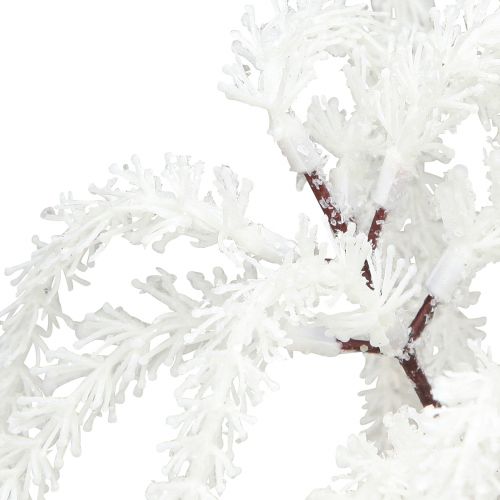 Floristik24 Decoratieve tak treurwilg winterdecoratie wit glitter 82cm 2st