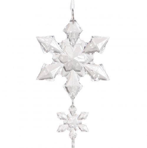 Artikel Winterslinger ijskristallen helder zilver wit L150cm 2 stuks