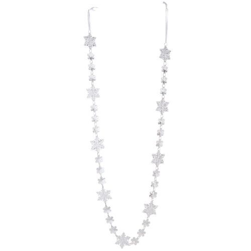 Artikel Winterslinger ijskristallen helder zilver wit L150cm 2 stuks