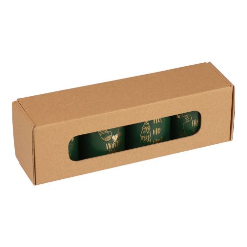 Artikel Kerstkaarsen kaarsen Kerst groen Ø5cm H6cm 4 st