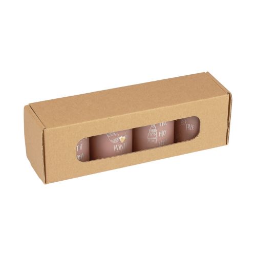Artikel Kerstkaarsen kaarsen Kerst roze Ø5cm H6cm 4st