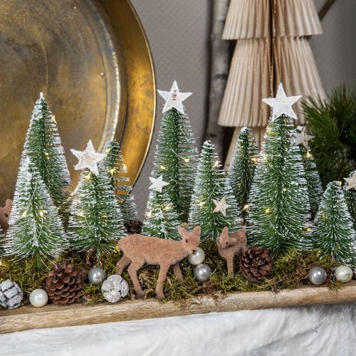 Floristik24 Winter bosdecoratie winterdecoratie tafeldecoratie Kerstmis 46×15cm