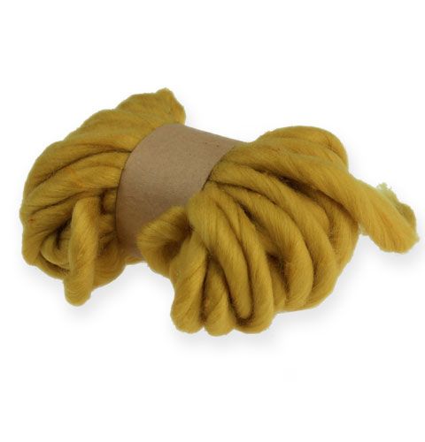 Floristik24 Wollen lint 50g 9m geel