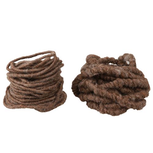 Artikel Woldraad Wickdraad Viltkoord in Bruin L7m Set 2 Stuks