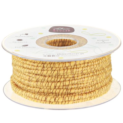 Woldraad met draadviltkoord mica geel brons Ø5mm 33m