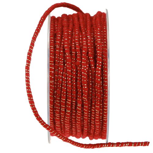 Artikel Woldraad met draadviltkoord mica rood Ø5mm 33m