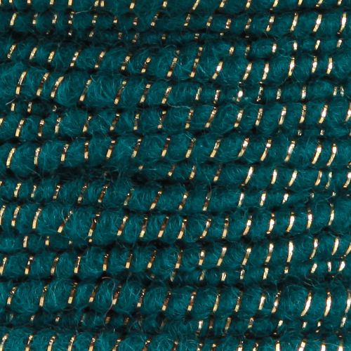 Artikel Woldraad met draadviltkoord wollen koord turquoise goud Ø5mm 33m