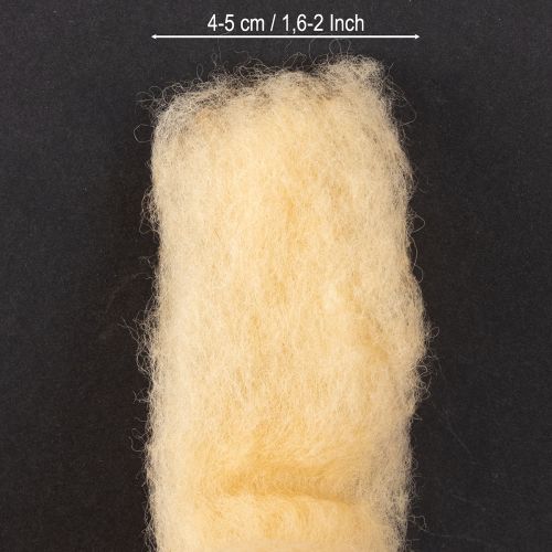 Artikel Wollen lint, crème oranje, 10m wol voor kransen en arrangementen