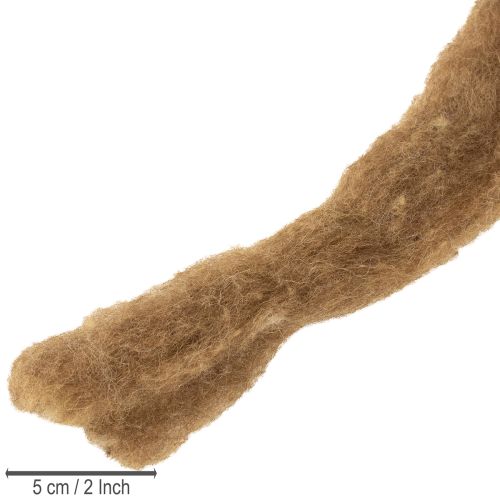 Artikel Decoratieve bruine wol, 2m gevilte wol voor knutselen en bloemsierkunst