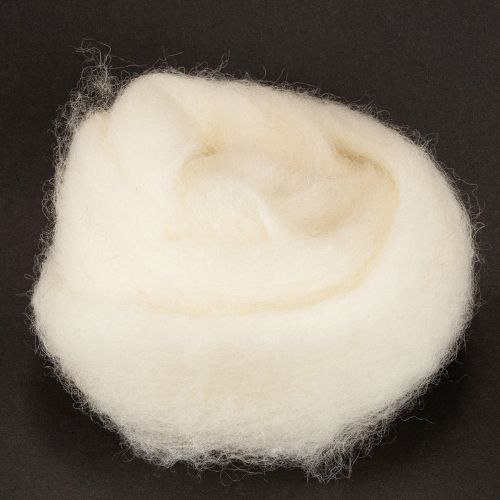 Wit wollen lint, 2m, decoratieve wol voor knutselen en inpakken