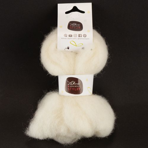 Artikel Wit wollen lint, 2m, decoratieve wol voor knutselen en inpakken