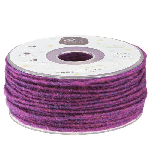 Wollen koord paars 3mm 100m