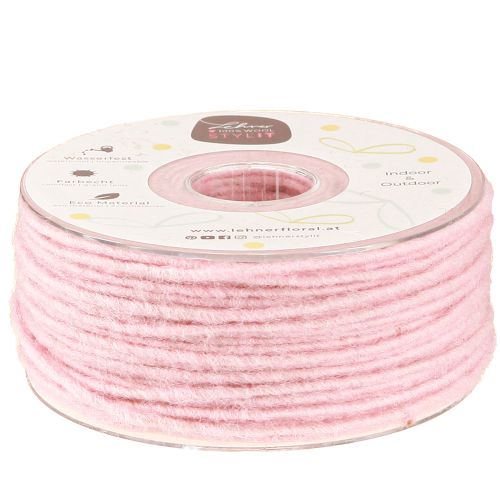 Wolkoord roze 3mm 100m