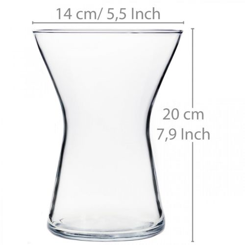 Floristik24 X-glazen vaas helder Ø14cm H19cm