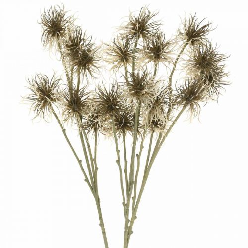 Artikel Xanthium kunstbloem herfstdecoratie 6 bloemen crème, bruin 80cm 3st