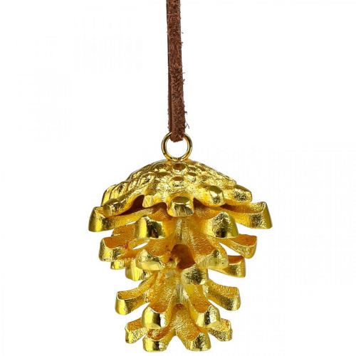 Floristik24 Dennenappel decoratie kegels om op te hangen Goud H6cm