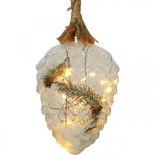 Floristik24 Kegelverlichte kerstversiering LED-verlichting Timer H21cm