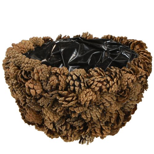 Kegelmand plantenmand dennenappels naturel Ø33cm H17cm