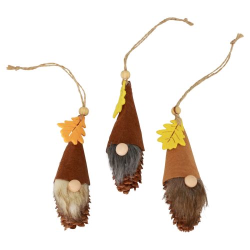 Floristik24 Kegelkabouterhanger kabouterdecoratie herfstkabouter H10cm 6 st
