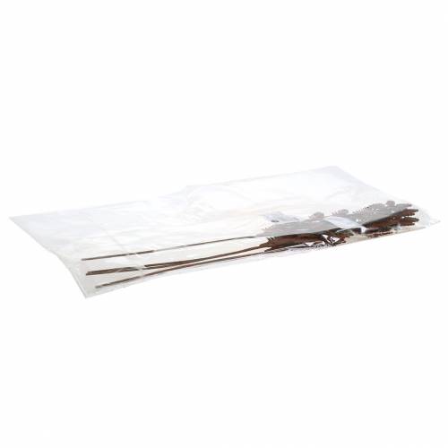 Floristik24 Tuinplug kegeltak RVS metaal H40 cm 4st