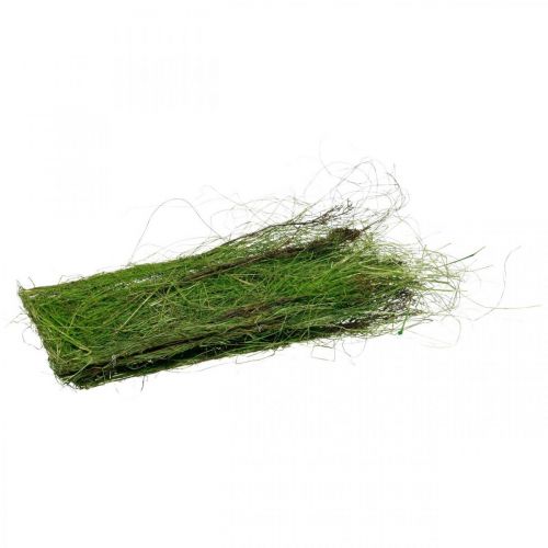 Artikel Grasdecoratie om op te staan met takken Groene raamdecoratie 105x50cm