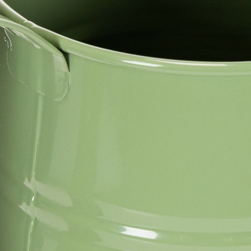 Vintage metalen gieter voor binnen, mintgroen, 1,7 liter; decoratieve vaas, retro design, H23cm | Floristik24.nl