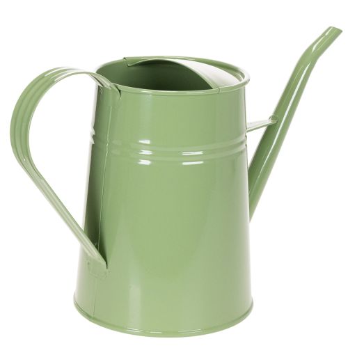 Vintage metalen gieter voor binnen, mintgroen, 1,7 liter; decoratieve vaas, retro design, H23cm | Floristik24.nl