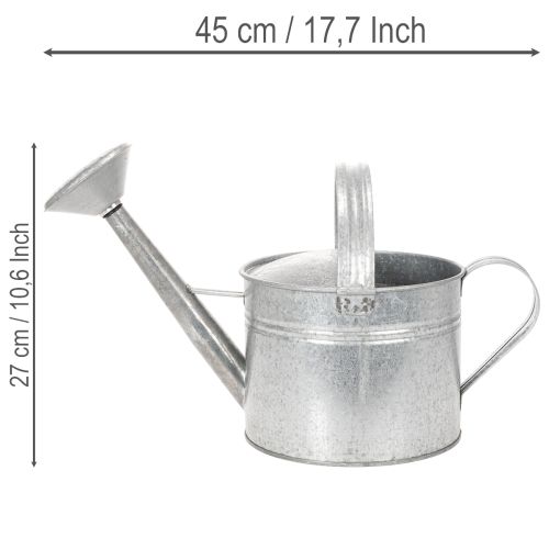 Vintage zinken gieter, 27 cm - plantenbak voor tuin en terras, metalen bloempot | Floristik24.nl