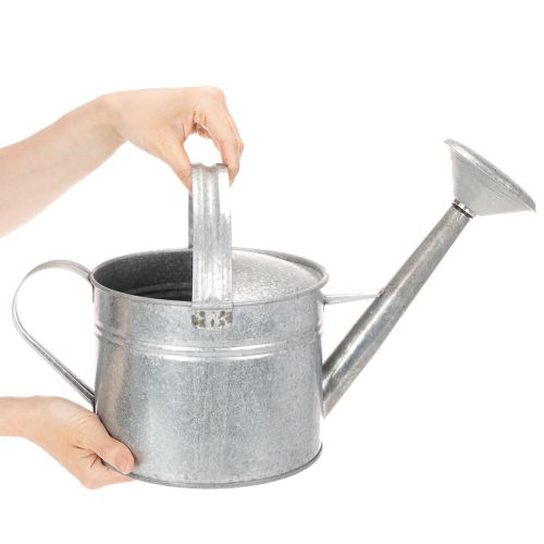 Vintage zinken gieter, 27 cm - plantenbak voor tuin en terras, metalen bloempot | Floristik24.nl