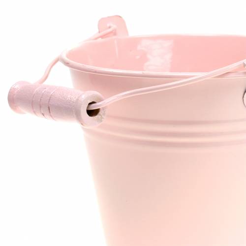 Floristik24 Assortiment zinken emmer pastelkleuren Ø12cm H10cm 8st