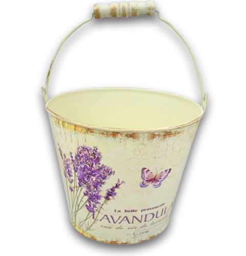 Floristik24 Zinkemmer lavendel Ø17cm H14cm