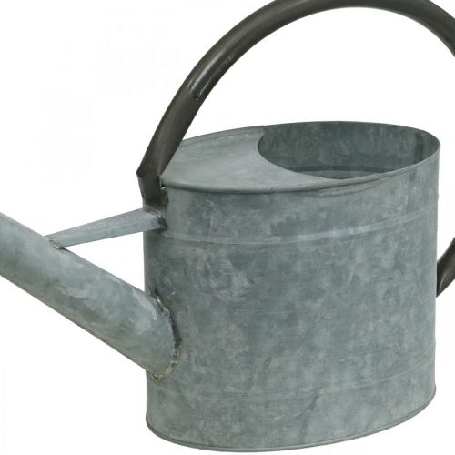 Artikel Metalen gieter, tuindecoratie vintage look zilvergrijs L53cm H29cm