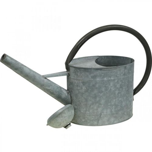 Artikel Metalen gieter, tuindecoratie vintage look zilvergrijs L53cm H29cm