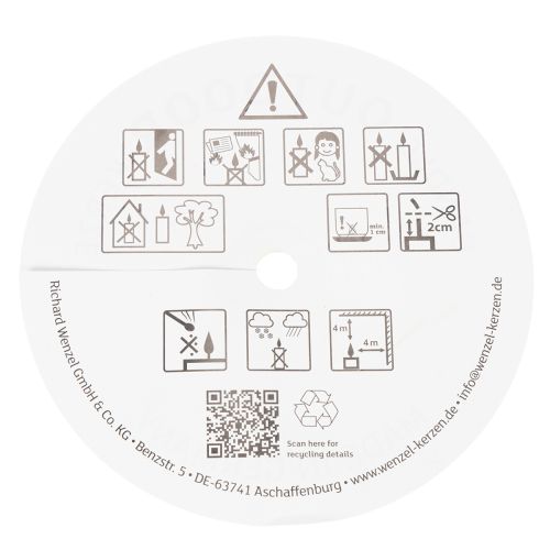 Artikel Kaars in een zinken emmer voor sfeervolle decoratie op terras en balkon (15 cm)