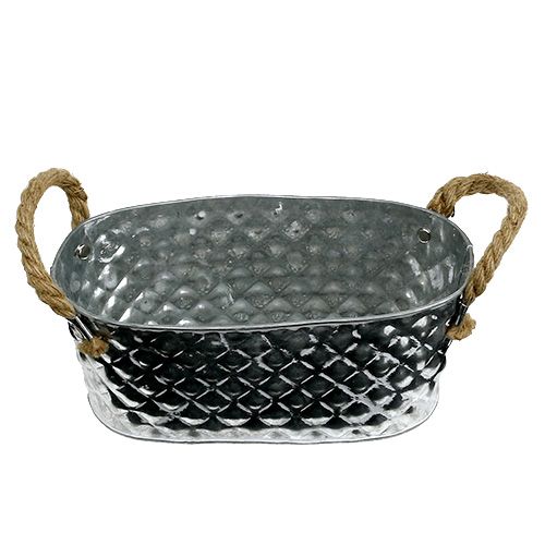 Artikel Zinken schaal ovaal 23cm x 12cm H10,5cm