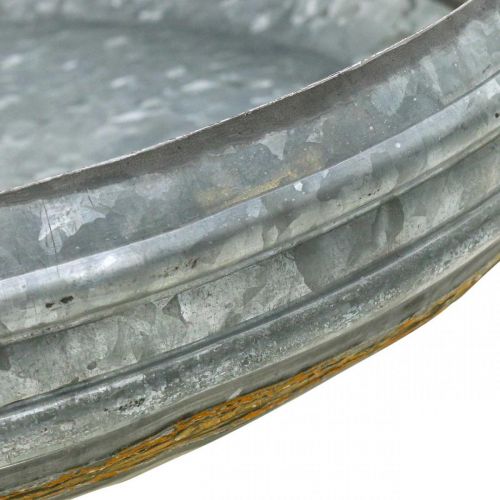 Floristik24 Zinkkom metalen kom antiek roest Ø40/46/52cm set van 3