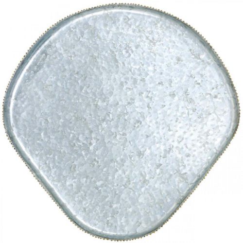 Decoratief dienblad, metalen dienblad, zinken dienblad, antieke look, 39,5 cm
