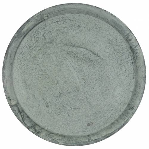 Floristik24 Decoratief bord zinken dienblad Ø44cm H2,5cm