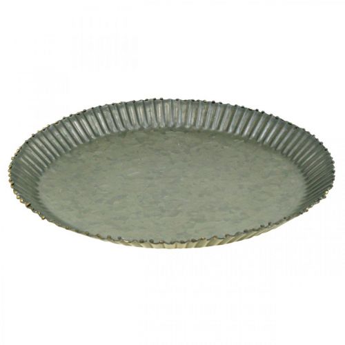 Artikel Decoratief bord zinkplaat metalen bord antraciet goud Ø20,5cm