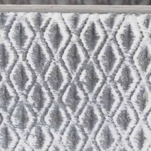 Zinken pot met diamantpatroon, H15cm | Floristik24.nl