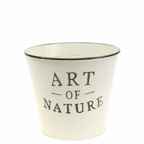 Bloempot zink creme Ø15cm H13.5cm