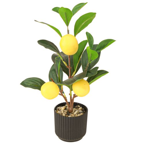 Artikel Citroenboom in pot kunstmatig in groen geel H28cm