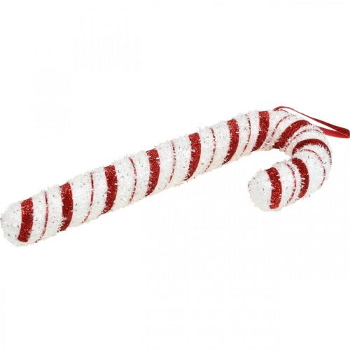 Artikel Deco Zuurstok Kerst Rood Wit Gestreept H34cm