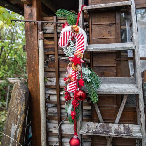Floristik24 Candy Cane Deco Grote Kerst Rood Wit Gestreept H36cm