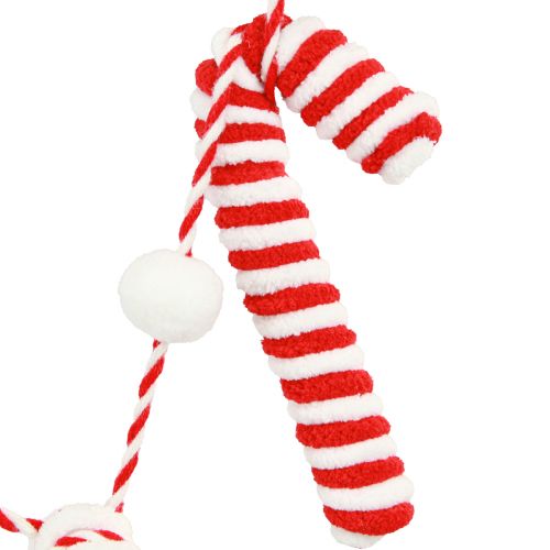 Artikel Snoepriet decoratieslinger Kerst rood wit L120cm