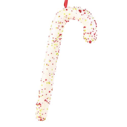 Artikel Snoepriet decoratiehanger wit glitter kleurrijk H30cm 4st