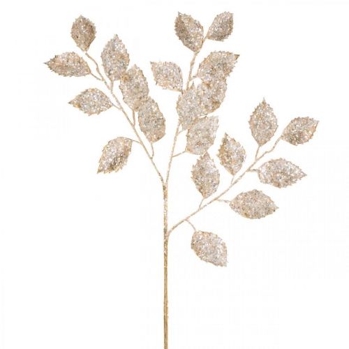 Floristik24 Decoratieve tak goud en glitter Kerstdecoratie tak glitter 65cm