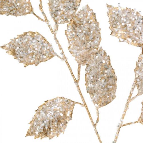Floristik24 Decoratieve tak goud en glitter Kerstdecoratie tak glitter 65cm