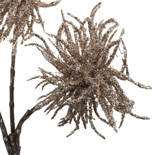 Floristik24 Clematis kunsttak champagne met glitter 46cm